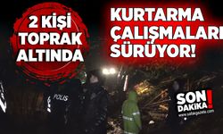 Zonguldak’ta heyelan: Toprak altında kalan 2 kişiyi kurtarma çalışmaları sürüyor!
