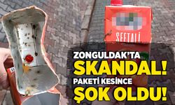 Zonguldak’ta skandal olay! Paketi kesince şok oldu!