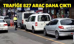 Trafiğe 827 araç daha çıktı