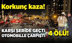 Karşı şeride geçti, otomobille çarpıştı! 4 ölü!