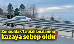 Zonguldak'ta gizli buzlanma kazaya sebep oldu!