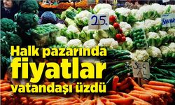 Halk pazarında fiyatlar vatandaşı üzdü