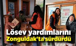 Lösev yardımlarını Zonguldak'ta sürdürdü