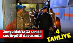 Zonguldak'ta 32 sanıklı suç örgütü davasında 4 tahliye