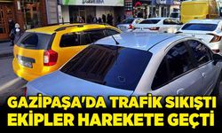Gazipaşa'da trafik sıkıştı ekipler harekete geçti