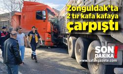 Zonguldak'ta iki tır kafa kafaya çarpıştı