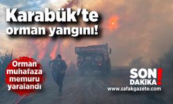 Karabük'te orman yangını!  Orman muhafaza memuru yaralandı