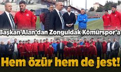 Başkan Alan’dan Zonguldak Kömürspor’a hem özür hem de jest!