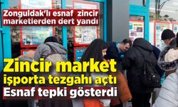 Zonguldak'ta pazarcılardan ve işportacılardan zincir marketlere tepki