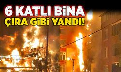 6 katlı bina çıra gibi yandı!