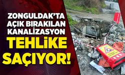 Zonguldak’ta açık bırakılan kanalizasyon tehlike saçıyor!