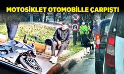 Zonguldak'ta motosiklet otomobille çarpıştı!