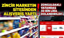 Zincir marketin internet sitesinden alışveriş yaptı, Zonguldaklı vatandaş 30 bin lira dolandırıldı!