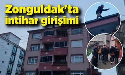 Zonguldak'ta aşağıya atlayacağını söyleyen şahıs yürekleri ağza getirdi