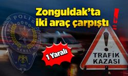 Zonguldak’ta iki araç çarpıştı: 1 yaralı!