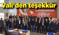 Vali Osman Hacıbektaşoğlu'ndan meclis üyelerine teşekkür