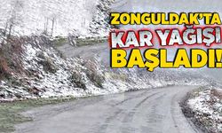 Zonguldak’ta kar yağışı başladı! Meteoroloji uyarmıştı!