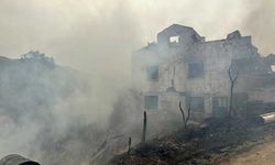 Köyde çıkan yangında 3 ev alevlere teslim oldu