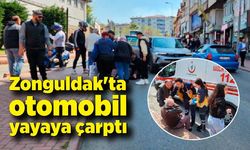 Zonguldak'ta otomobil yayaya çarptı: 1 yaralı