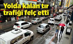 Zonguldak kilitlendi; Yolda kalan tır trafiği felç etti