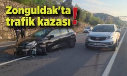 Zonguldak'ta kaza; Kontrolden çıkan araç bariyerlere çarptı