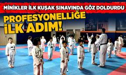 Profesyonelliğe ilk adım! Minikler ilk kuşak sınavında göz doldurdu