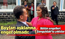 Boyları aşklarına engel olmadı: Bütün engelleri Zonguldak’ta yendiler