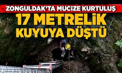 Zonguldak’ta müzice kurtuluş!  17 metrelik kuyuya düştü