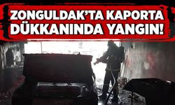 Zonguldak’ta kaporta dükkanında yangın!