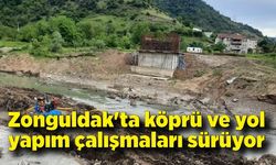 Zonguldak'ta köprü ve yol yapım çalışmaları sürüyor