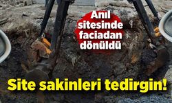 Site sakinleri tedirgin! Anıl sitesinde ana boru patladı