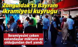 Zonguldak'ta bayram ikramiyesi kuyruğu