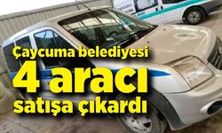 Çaycuma belediyesi 4 aracı satışa çıkardı