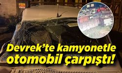 Devrek'te kamyonetle otomobil çarpıştı!