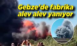 Gebze'de fabrika alev alev yanıyor