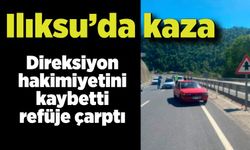 Zonguldak’ta kaza: Direksiyon hakimiyetini kaybetti refüje çarptı