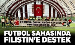 Zonguldak’ta futbol sahasında Filistin'e destek