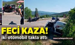 Karabük'te çarpışan iki otomobil takla attı: 1 ölü, 5 yaralı