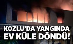 Kozlu'da korkutan yangın; Ev alevlere teslim oldu