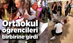 Ortaokul öğrencileri birbirine girdi: Saç saça kavga ettiler