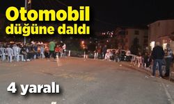 Otomobil düğüne daldı: 4 yaralı