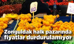 Zonguldak Halk Pazarında vatandaşa fiyat şoku