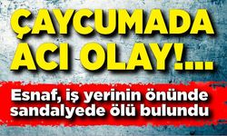 Çaycuma'da acı olay!  İş yerinin önünde sandalyede ölü bulundu