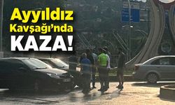 Ayyıldız Kavşağı’nda kaza: Maddi hasar oluştu