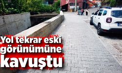 Yol tekrar eski görünümüne kavuştu