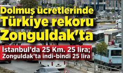 Dolmuş ücretlerinde Türkiye rekoru Zonguldak'ta