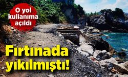 Fırtınada yıkılmıştı! O yol kullanıma açıldı