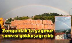 Zonguldak'ta yağmur sonrası gökkuşağı çıktı