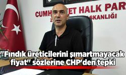 "Fındık üreticilerini şımartmayacak fiyat" sözlerine CHP'den tepki