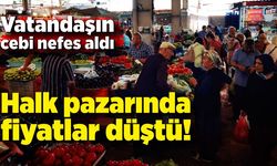 Halk pazarında fiyatlar düştü! Vatandaşın cebi nefes aldı